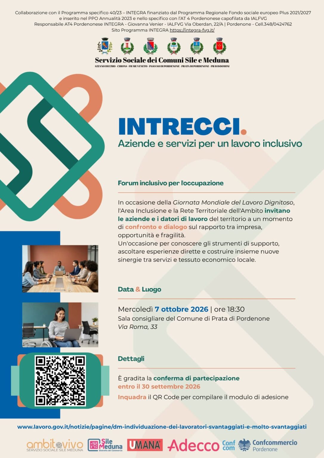 Intrecci lavoro inclusivo soggetti fragili distretto sile meduna