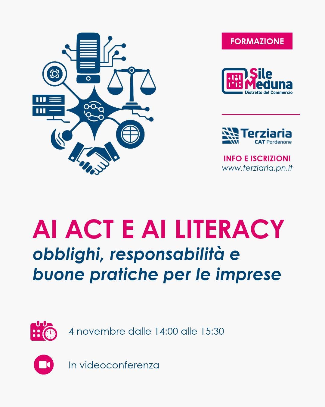 AI Act e AI Literacy incontro formativo Distretto Sile Meduna Pordenone